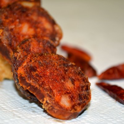 Muestra fotografía de Chorizo extra de jamón picante (350gr)